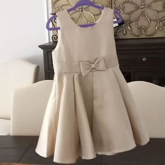 Other - little girls dress gold bow detail up front zipper back great condition